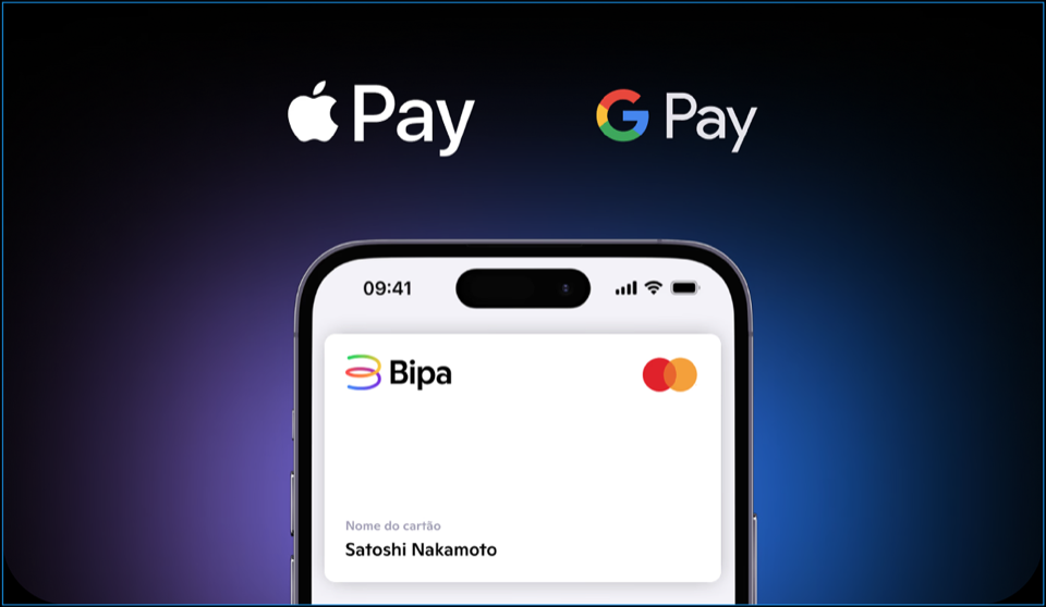 Cartão Bipa no Apple Pay e Google Pay com Mastercard